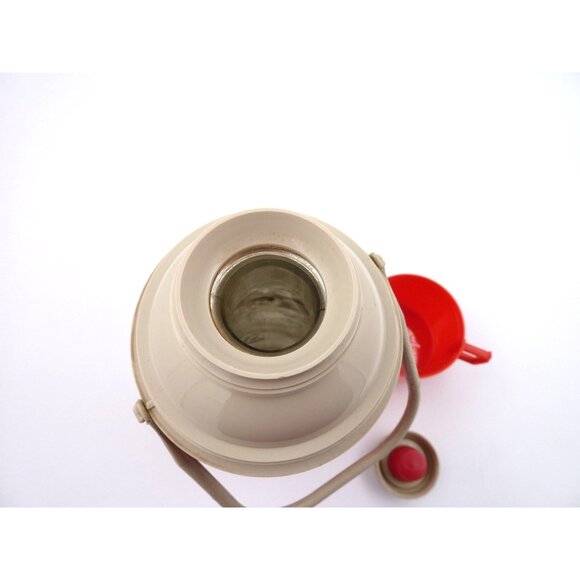 Vintage 1974 King-Seeley Thermos #2410 Red Orange Metal USA Large Tall Hot Cold - Picture 11 of 11